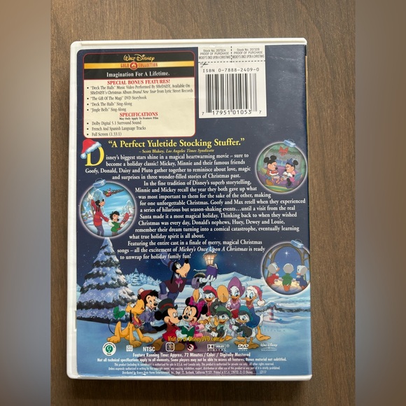 Disney's Festive Holiday DVD with Blue and Red Accents - Picture 2 of 2